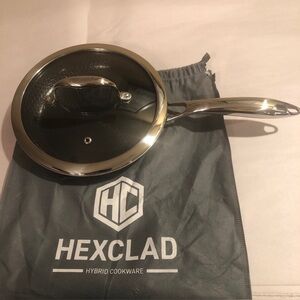 HEXCLAD 8 Inch Hybrid Stainless Steel Non-Stick Frying Pan with Lid